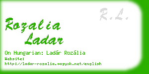 rozalia ladar business card