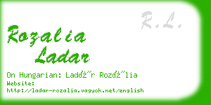 rozalia ladar business card